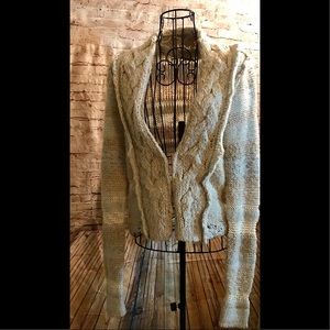 Free People Cozy Braided Cardigan